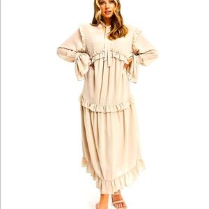 Long layered ruffle maxi. loose fitting. Tags never worn.